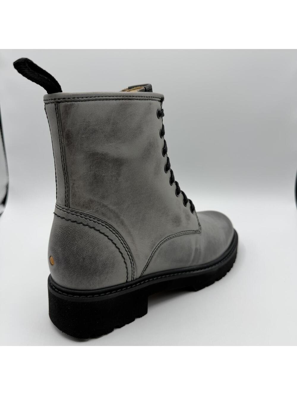 Samuel Hubbard Made in Portugal Lace Up Lombard Boots Leather Size 6 Gray W1505 - Picture 10 of 11